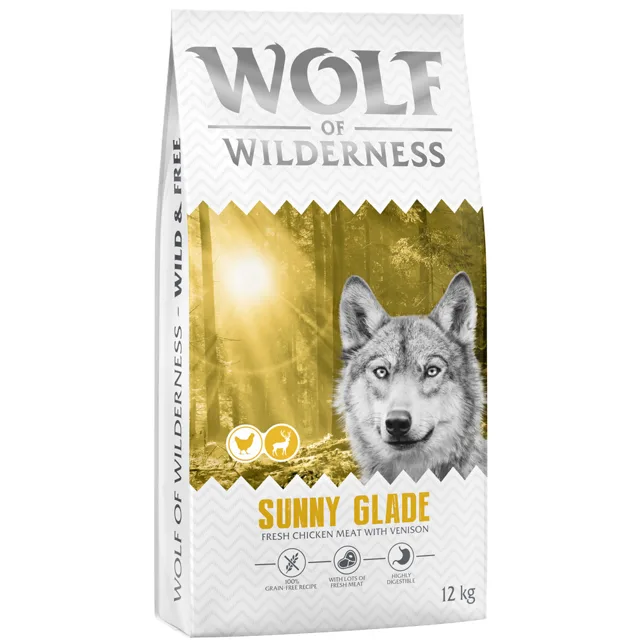 Wolf of Wilderness Adult "Sunny Glade" jelen - bez obilovin - 1 kg: nová receptura