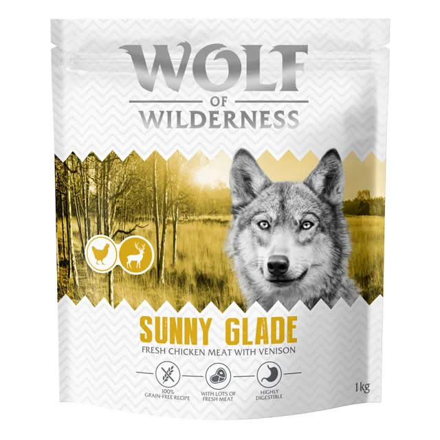 Wolf of Wilderness Adult "Sunny Glade" jelen - bez obilovin - výhodné balení: 2 x 12 kg nová receptura