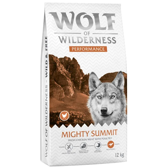 Wolf of Wilderness "Explore The Mighty Summit" Performance - bez obilovin - 12 kg: nová receptura