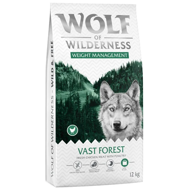Wolf of Wilderness "Explore The Vast Forests" Weight Management - bez obilovin - 12 kg nová receptura