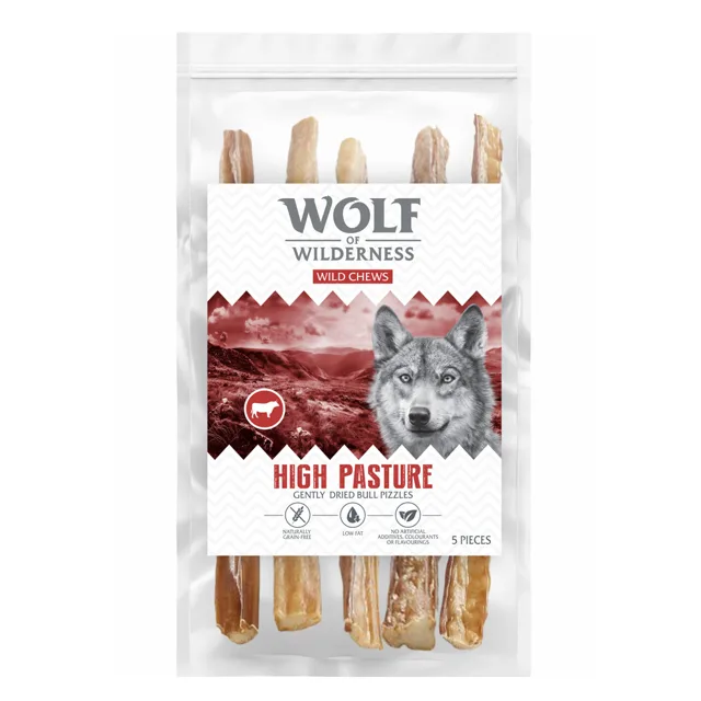 Wolf of Wilderness "High Pasture"  volský penis 18,5 cm - 3 x 5 kusů