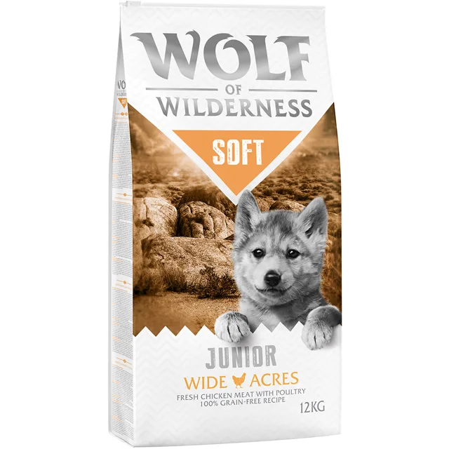 Wolf of Wilderness Junior "Soft - Wide Acres" - kuřecí - 12 kg
