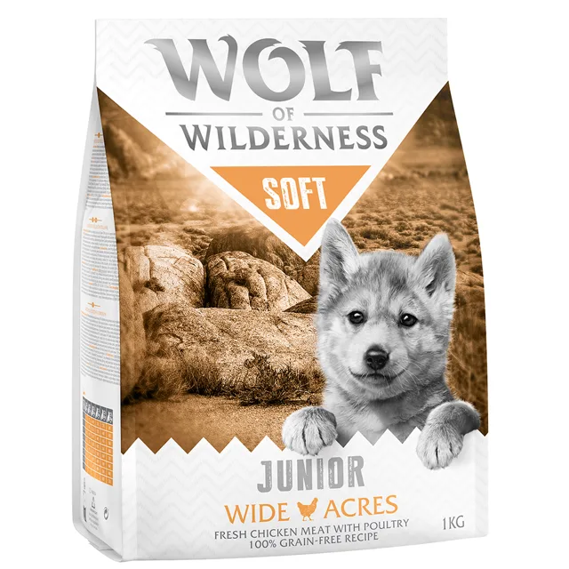 Wolf of Wilderness Junior "Soft - Wide Acres" - kuřecí - výhodné balení 2 x 12 kg