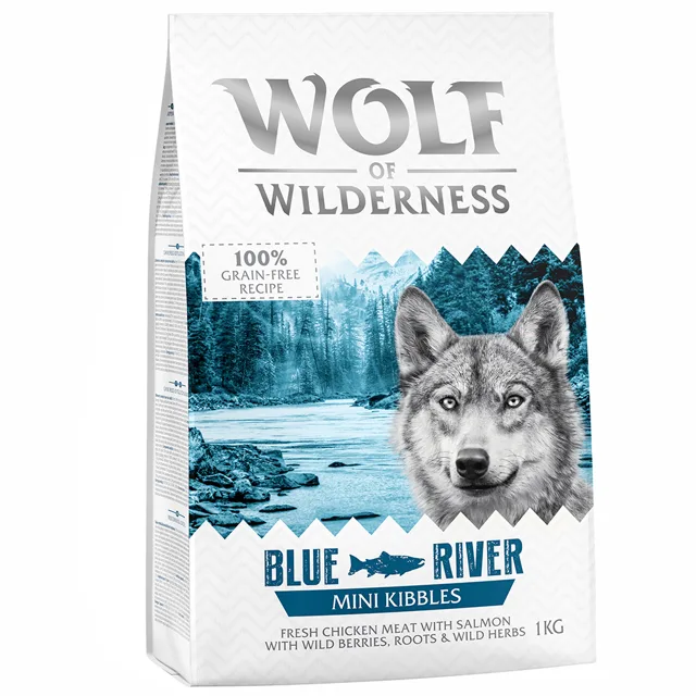 Wolf of Wilderness Mini „Blue River“ – losos a kuře - 1 kg