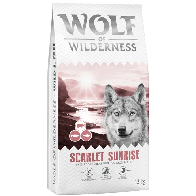 Wolf of Wilderness "Scarlet Sunrise" losos a tuňák - bez obilovin - 1 kg nová receptura