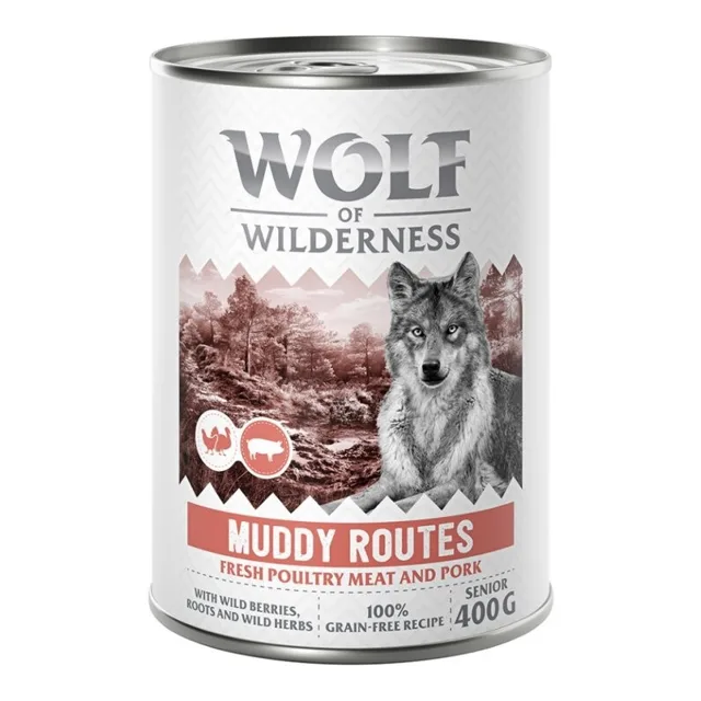 Wolf of Wilderness Senior 6 x 400 g - se spoustou čerstvé drůbeže  - Stony Creek - drůbež s hovězím