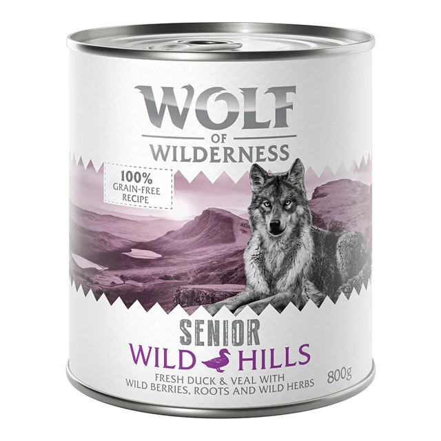 Wolf of Wilderness Senior 6 x 800 g - Green Fields - jehněčí & kuřecí