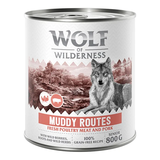 Wolf of Wilderness Senior 6 x 800 g – se spoustou čerstvé drůbeže  - Sandy Path - drůbež s kuřecím