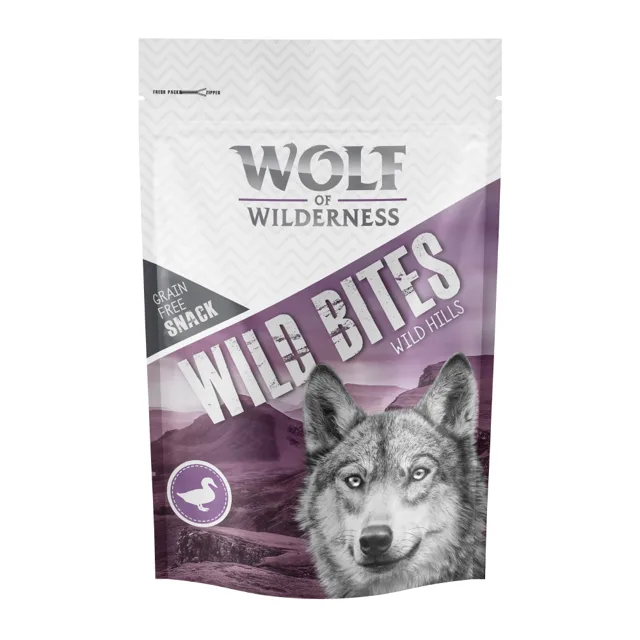 Wolf of Wilderness Snack - Wild Bites Mix - 4dílný mix: Kuřecí, kachní, jehněčí, hovězí (720 g)