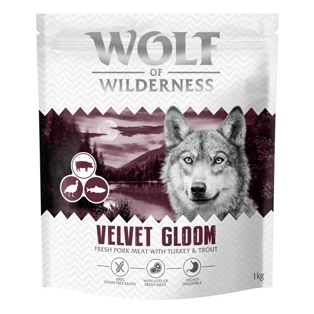 Wolf of Wilderness "Velvet Gloom" krůtí a pstruh - bez obilovin - 12 kg: nová receptura