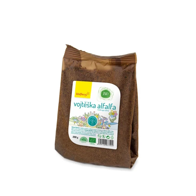 WOLFBERRY Alfalfa semínka vojtěšky semínka na klíčení BIO 200 g