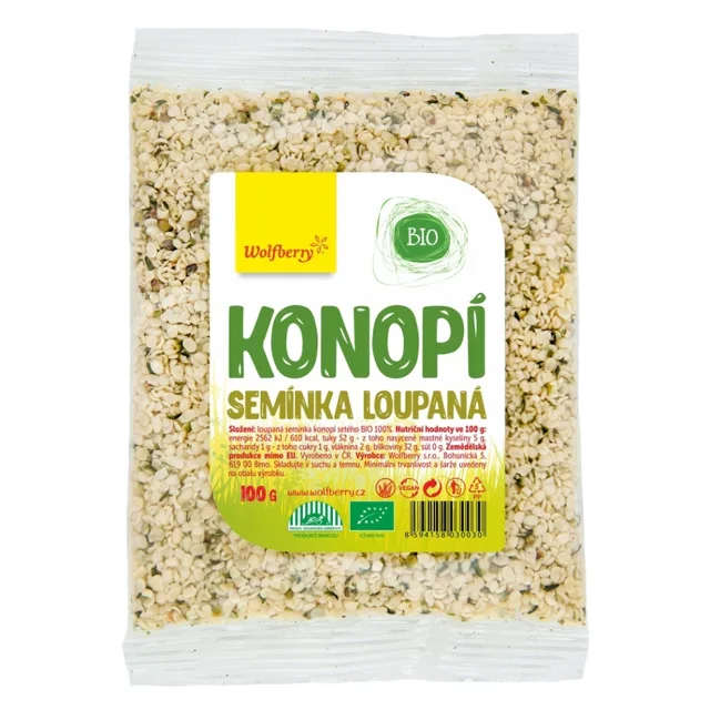 WOLFBERRY Konopné semínko loupané BIO 100 g