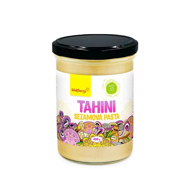 WOLFBERRY Tahini sezamová pasta 400 g, poškozený obal