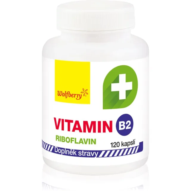 Wolfberry Vitamin B2 (Riboflavin) kapsle pro podporu ochrany buněk před oxidativním stresem 120 cps