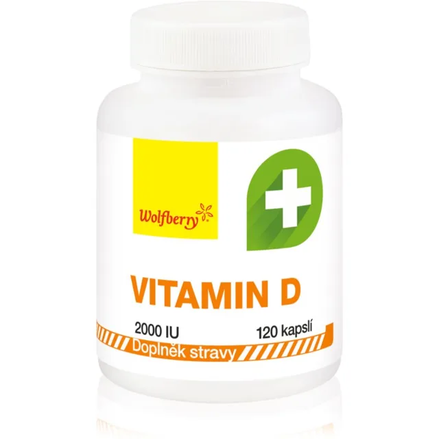 Wolfberry Vitamin D kapsle pro normální funkci imunitního systému, stav kostí, zubů a činnost svalů 120 cps