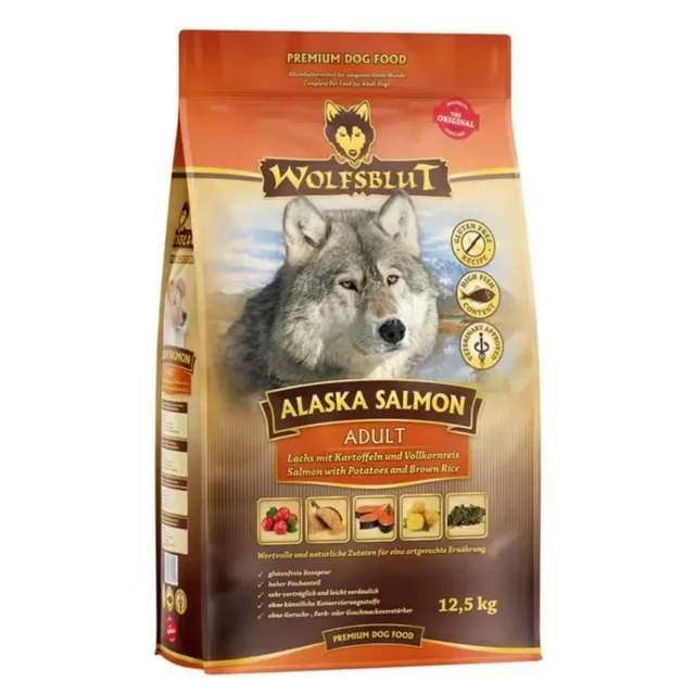 WOLFSBLUT Alaska Salmon Adult suché krmivo pro psy s lososem a bramborami 12,5 kg