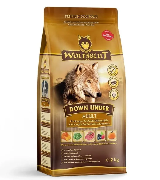 WOLFSBLUT Down Under Adult suché krmivo pro psy s hovězím masem a zeleninou 12,5 kg