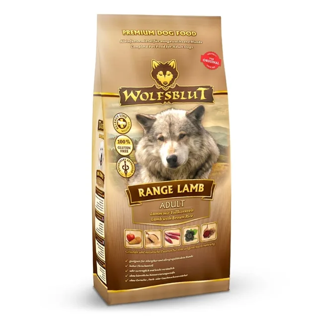 WOLFSBLUT Range Lamb Adult suché krmivo pro psy s jehněčím masem a hnědou rýží 12,5 kg