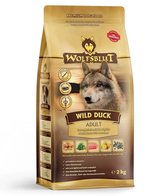 WOLFSBLUT Wild Duck Adult suché krmivo pro psy s kachnou a bramborami 12,5 kg