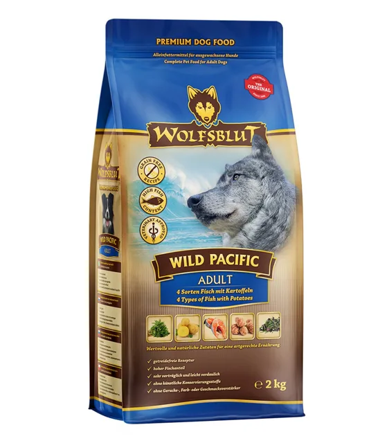 WOLFSBLUT Wild Pacific Adult suché krmivo pro psy s rybami a bramborami 12,5 kg