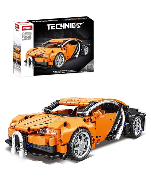 Woma Stavebnice auto Technic s natahovacím pohonem a otevíracími dveřmi | 388 dílků