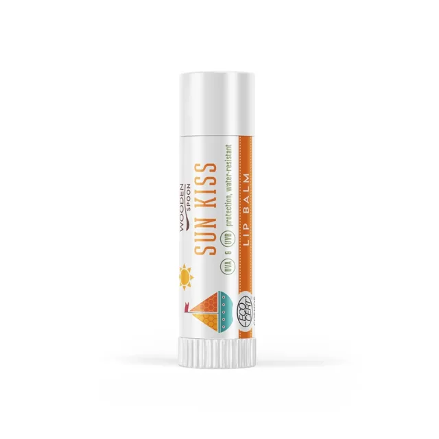 Wooden Spoon Opalovací balzám na rty Sun Kiss, 4,3 ml