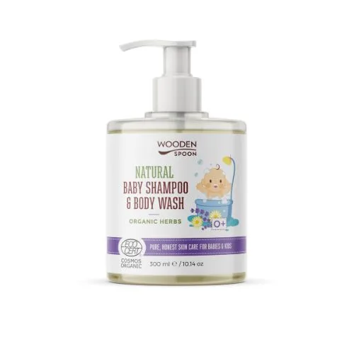 Woodenspoon Dětský sprchový gel a šampon 2v1 byliny 300 ml