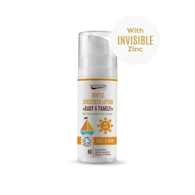 WOODENSPOON Opalovací tělové mléko Baby & Family SPF 30 50 ml