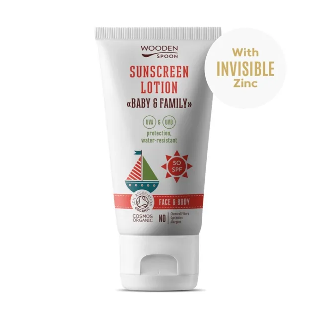 WOODENSPOON Opalovací tělové mléko Baby & Family SPF 50 100 ml