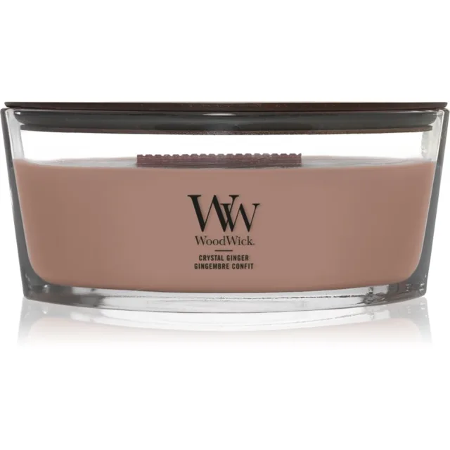 Woodwick Crystal Ginger vonná svíčka s dřevěným knotem 453.6 g