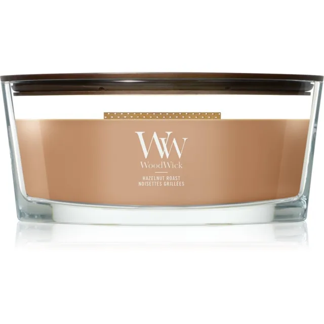 Woodwick Hazelnut Roast vonná svíčka s dřevěným knotem 453.6 g