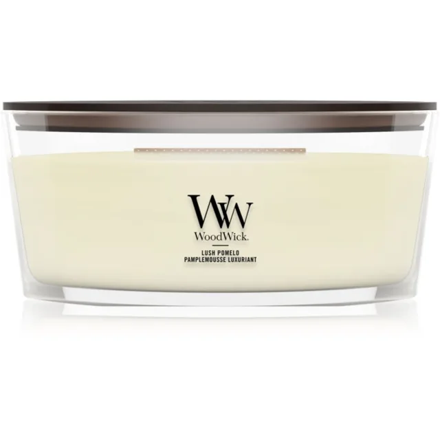 Woodwick Lush Pomelo vonná svíčka s dřevěným knotem 453.6 g