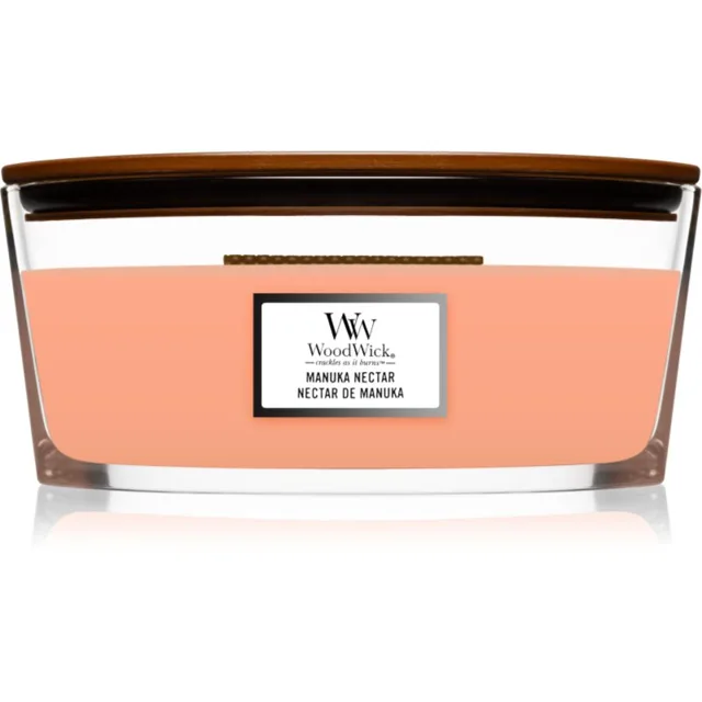 Woodwick Manuka Nectar vonná svíčka s dřevěným knotem (hearthwick) 453,6 g