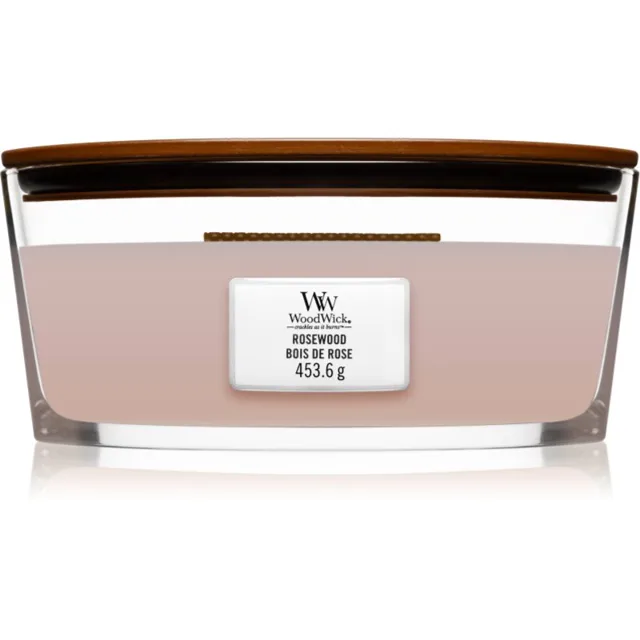 Woodwick Rosewood vonná svíčka s dřevěným knotem (hearthwick) 453.6 g