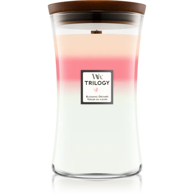 Woodwick Trilogy Blooming Orchard vonná svíčka 609.5 g
