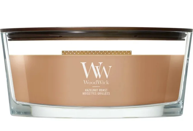WoodWick Vonná svíčka loď Hazelnut Roast 453,6 g