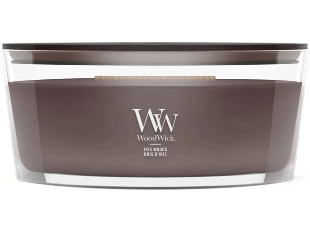 WoodWick Vonná svíčka loď Iris Woods 453,6 g