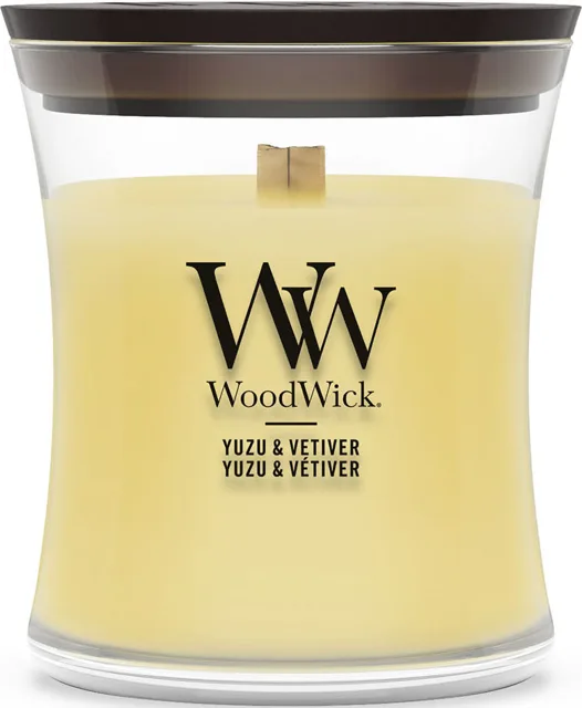 WoodWick Vonná svíčka váza malá Yuzu & Vetiver 85 g