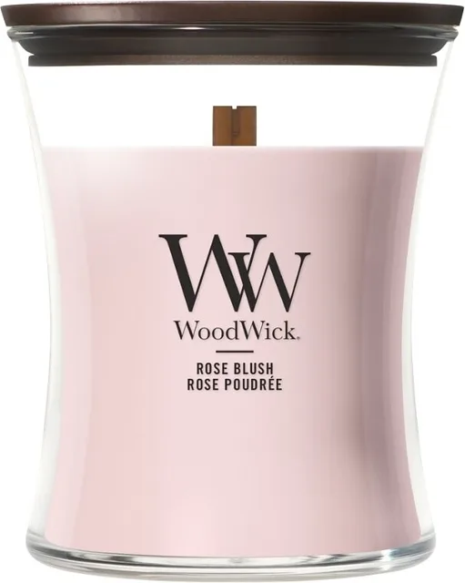 WoodWick Vonná svíčka váza střední Rose Blush 275 g