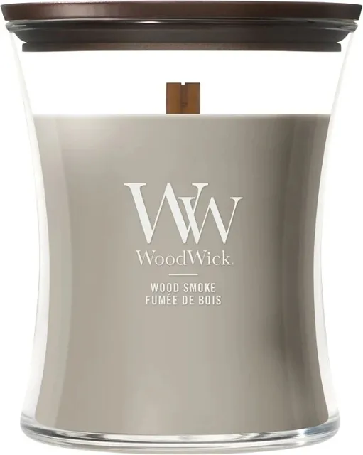 WoodWick Vonná svíčka váza střední Wood Smoke 275 g