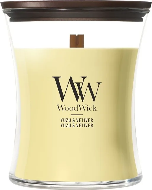 WoodWick Vonná svíčka váza střední Yuzu & Vetiver 275 g