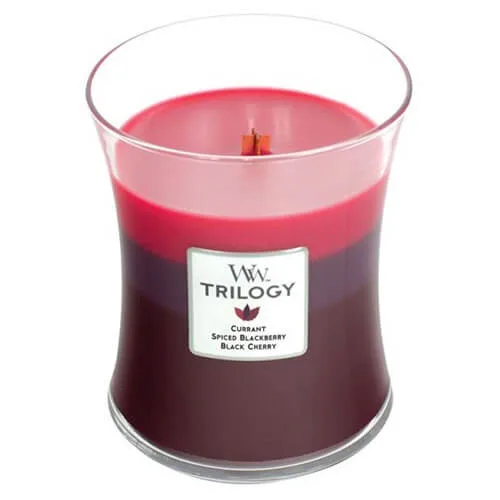 WoodWick Vonná svíčka váza Trilogy Sun Ripened Berries 275 g
