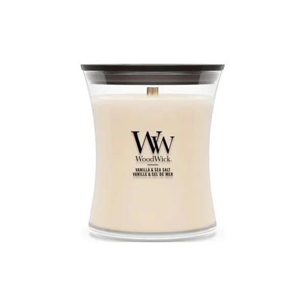 WoodWick Vonná svíčka váza Vanilla & Sea Salt 85 g