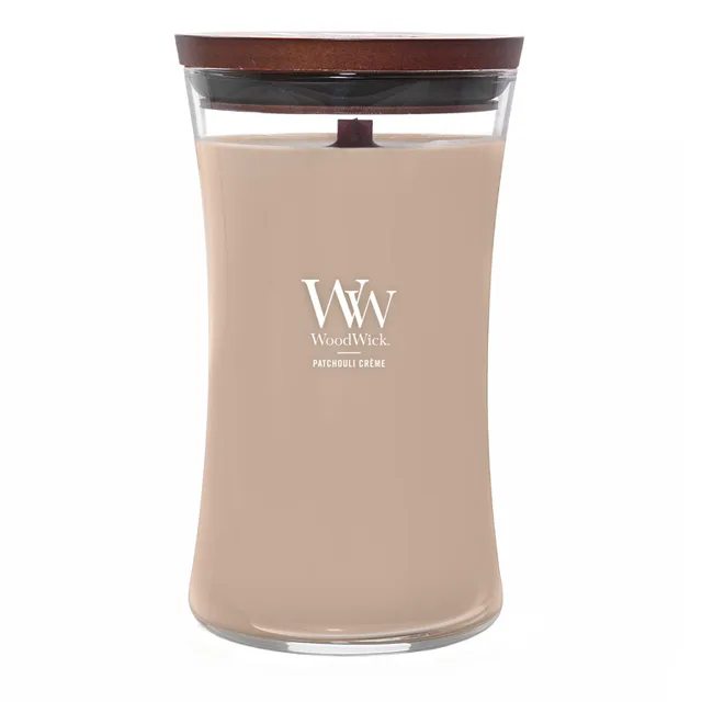 WoodWick Vonná svíčka váza velká Patchouli Creme 609,5 g