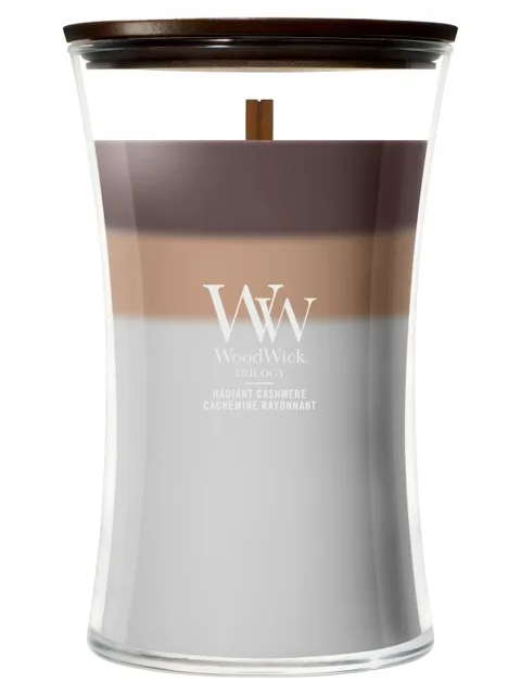 WoodWick Vonná svíčka váza velká Trilogy Radiant Cashmere 609,5 g