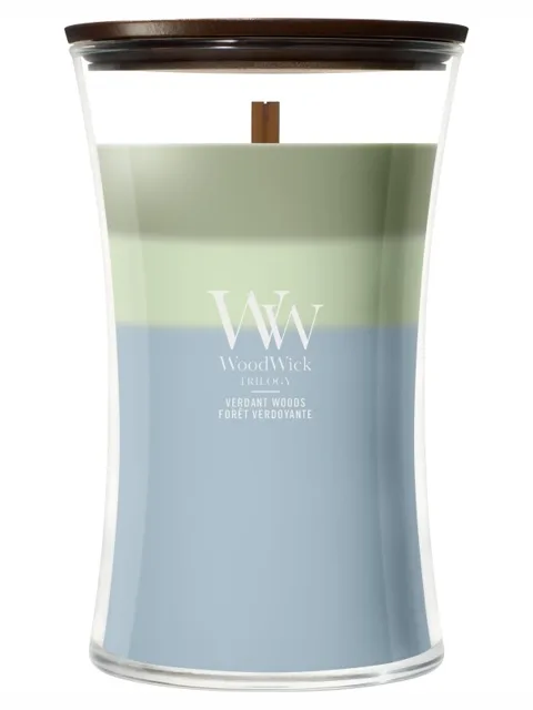 WoodWick Vonná svíčka váza velká Trilogy Verdant Woods 609,5 g