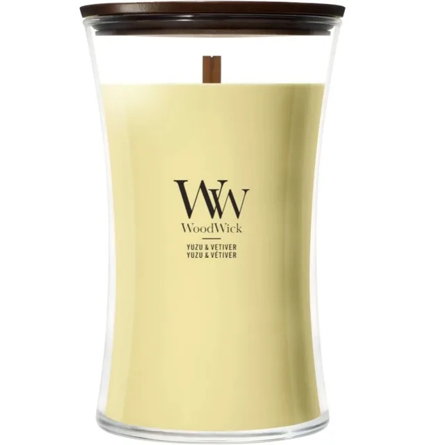 WoodWick Vonná svíčka váza velká Yuzu & Vetiver 609,5 g