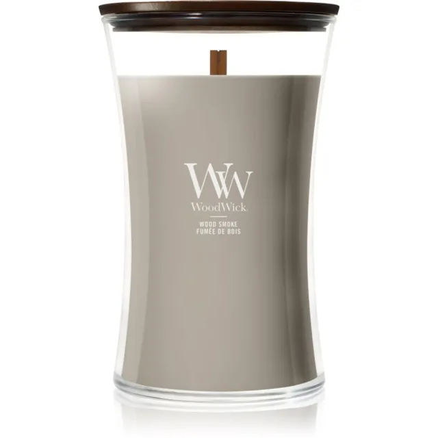Woodwick Wood Smoke vonná svíčka s dřevěným knotem 610 g