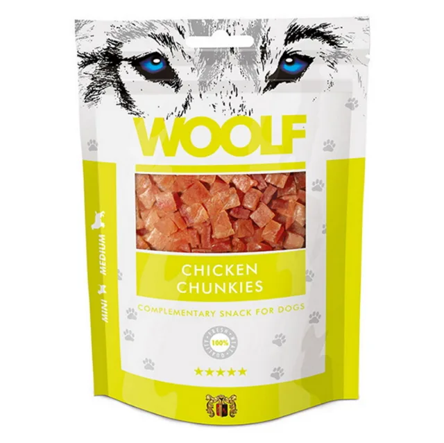 WOOLF Chicken chunkies pochoutka pro psy 100 g