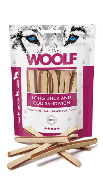 WOOLF Long Duck And Cod Sandwich 100g